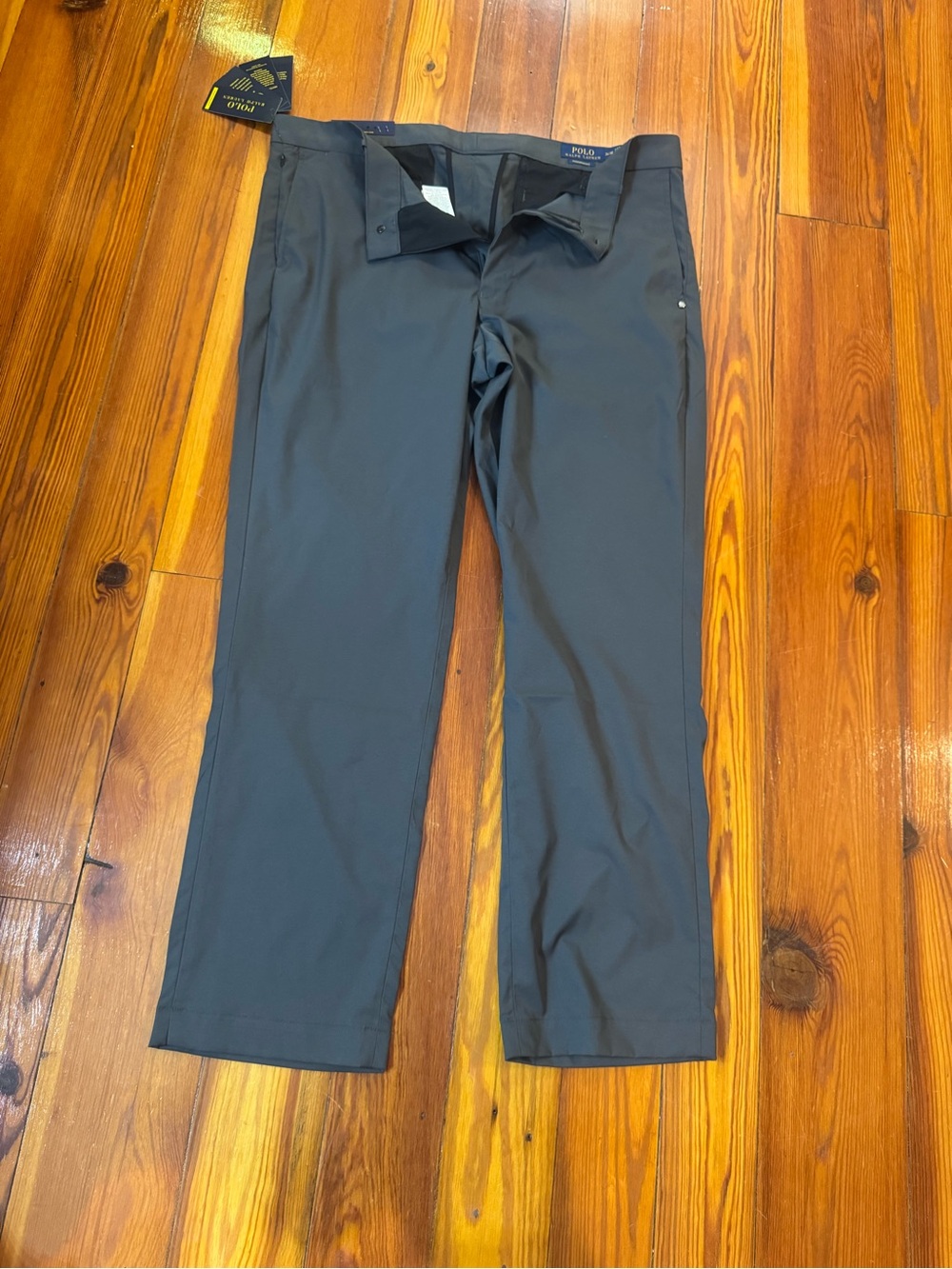 Polo by Ralph Lauren Men's Charcoal Gray Chino Pants Performance